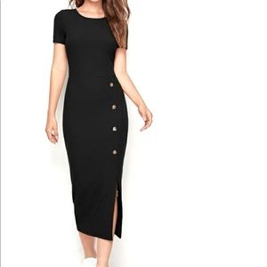 Split hem midi dress